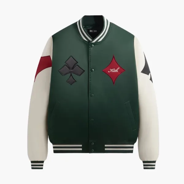 Kith x Batman Joker Satin Bomber Jacket Ivy Green