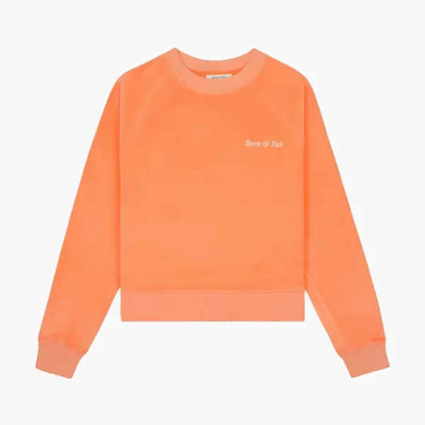 Sporty & Rich Katoenen Sweater Met Logo Orange