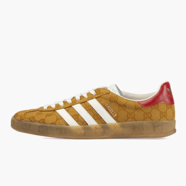 Adidas X Gucci Gazelle Original Gg Beige Brown