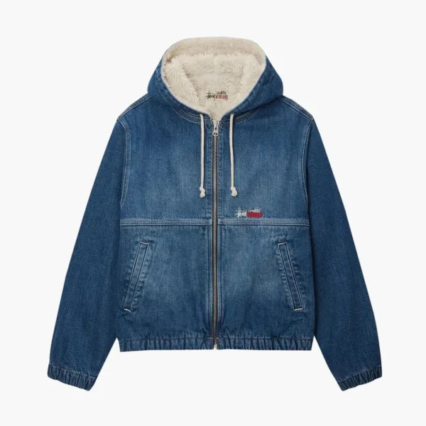 Stussy Denim Work Jacket Washed Blue