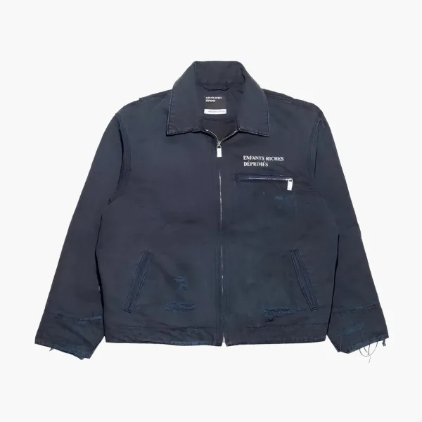 Enfants Riches Déprimés Logo Distressed Work Jacket Faded Black