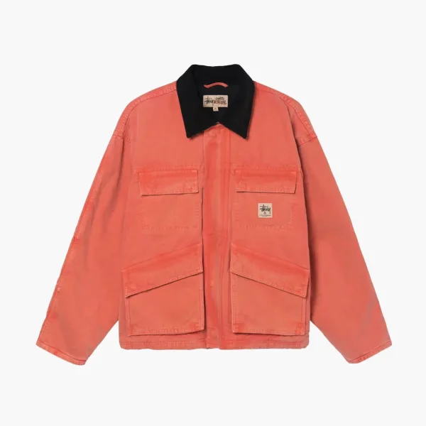 Stussy Washed Canvas Shop Jacket Orange