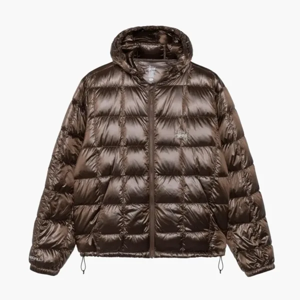 Stussy Midweight Hooded Puffer Brown