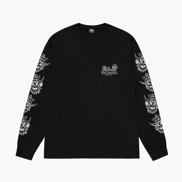 Stussy Witch Doctor Pigment Dyed L/S Tee  Black