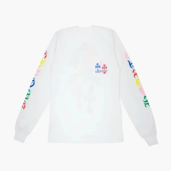 Chrome Hearts Multi Color Cross Cemetery L/S T-shirt White