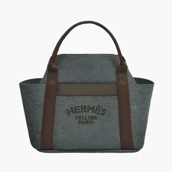 Hermes Groom Handbags Acier Gray