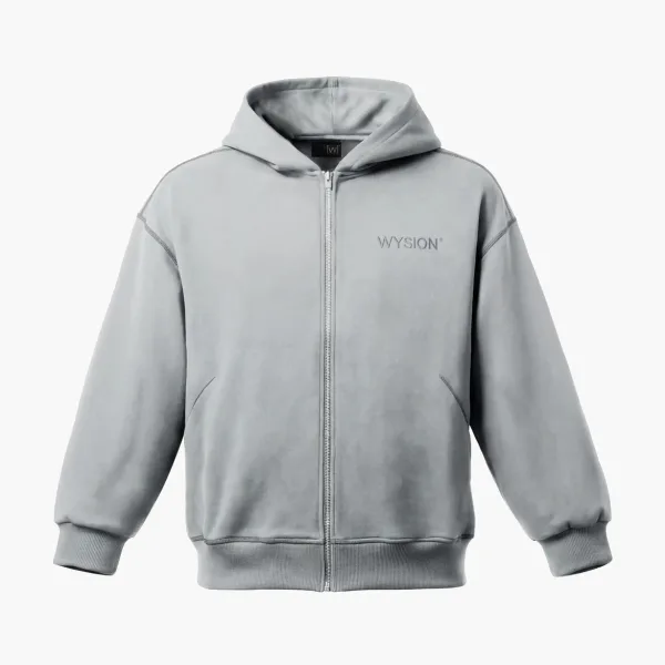 WYSION ZIP HOODIE SKY GREY