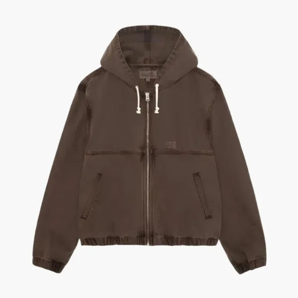 Stussy Zip Hoodie Brown