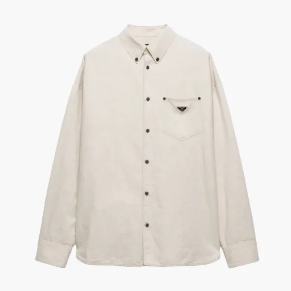Prada Chambray Shirt Beige