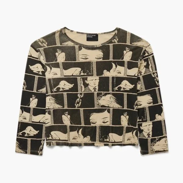 Enfants Riches Déprimés Diary Long Sleeve T-Shirt Ivory/Black