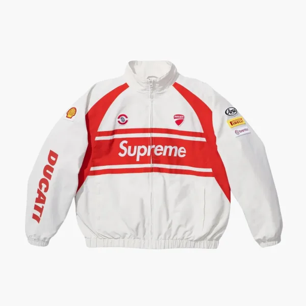 Supreme x Ducati Track Jacket Light Grey