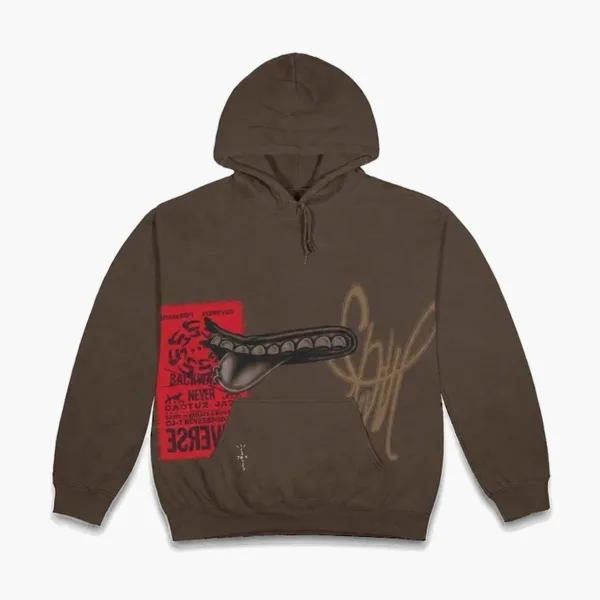 Travis Scott Cactus Jack Signature Patch Hoodie Brown