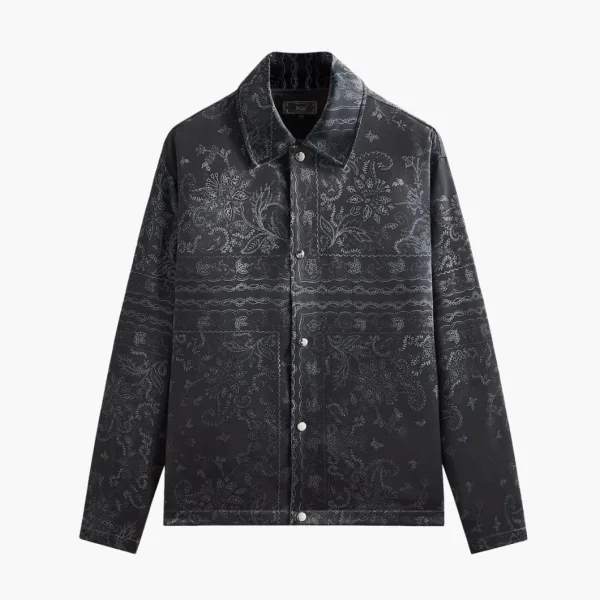 Kith Panelled Bandana Long-Sleeve Coaches Jacket Black