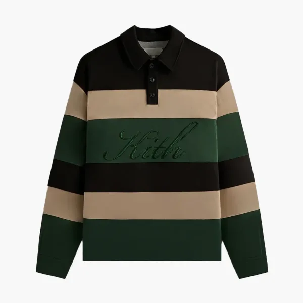 Kith Stripe Microsuede Tanner Pullover Black