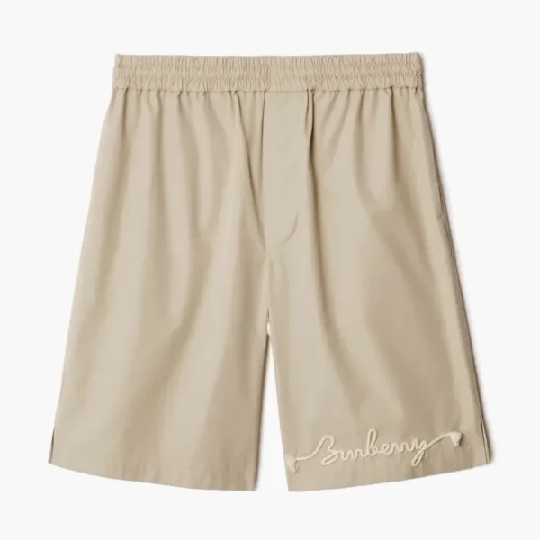 Burberry Knot Logo Cotton Shorts  Fossil