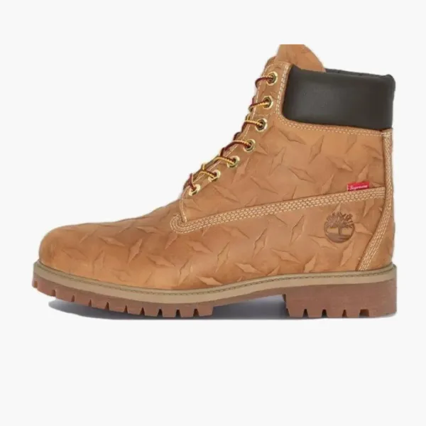 Timberland 6 Inch Premium Waterproof Boot x Supreme Embossed Diamond Plate - Wheat