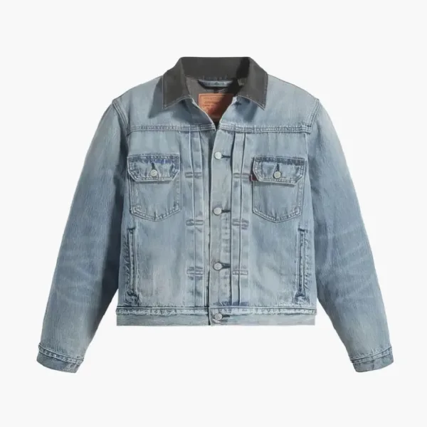 Stussy X Levi's Embossed Praglad Trucker Jacket Stussy Red-blue