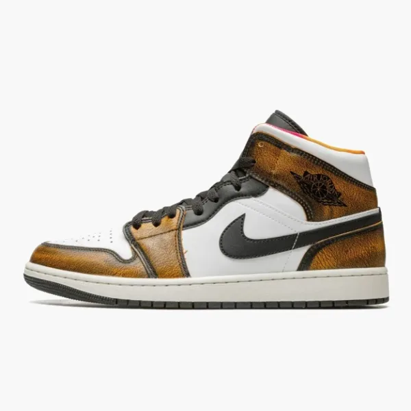 Air Jordan 1 Mid SE Orange Wear Away