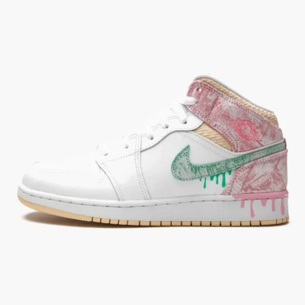 Air Jordan 1 Mid GS Paint Drip