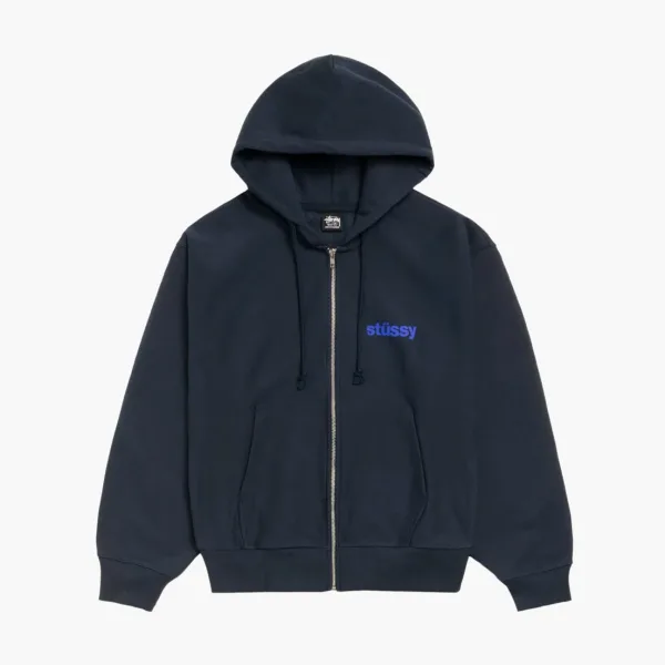 Stussy Built Tough Zip Hoodie Navy