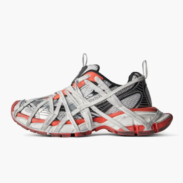Balenciaga 3XL Extreme Lace Sneaker Worn-Out - Grey Red Black