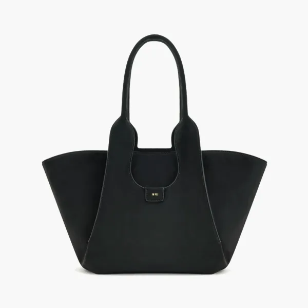 JW PEI Cara Faux Suede Tote Bag Black