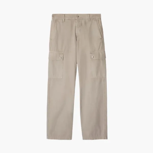 Burberry Gabardine Cargo Trousers Heron Khaki