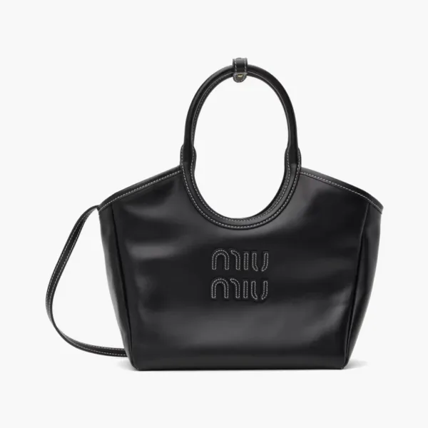 Miu Miu Ivy Leather Mini Bag Black