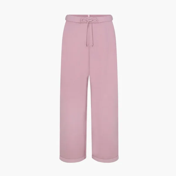 Skims Cotton Fleece Straight Leg Pant Dusk