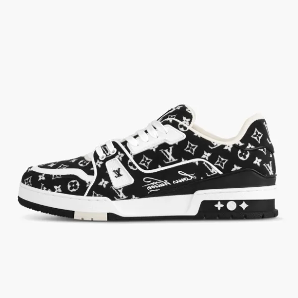 Louis Vuitton Trainer Black Monogram Textile