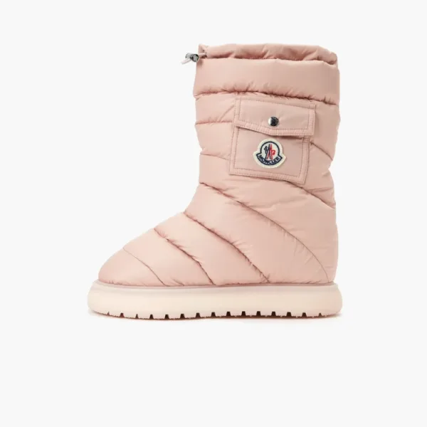 Moncler Pink Logo Puff Snow Boots WMNS Pink