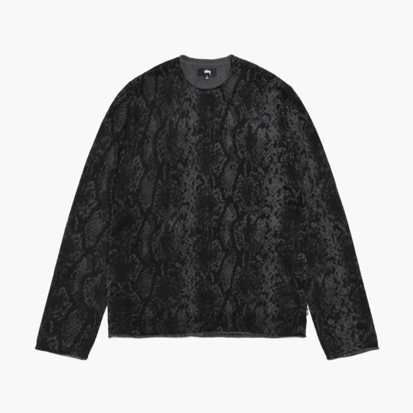 Stussy Python Fine Wool Sweater Charcoal