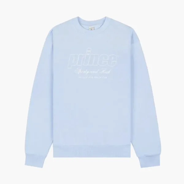 Sporty & Rich Prince Health Cotton Sweatshirt Blue