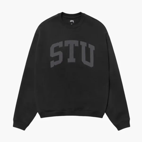 Stussy Stu Relaxed Crew Black