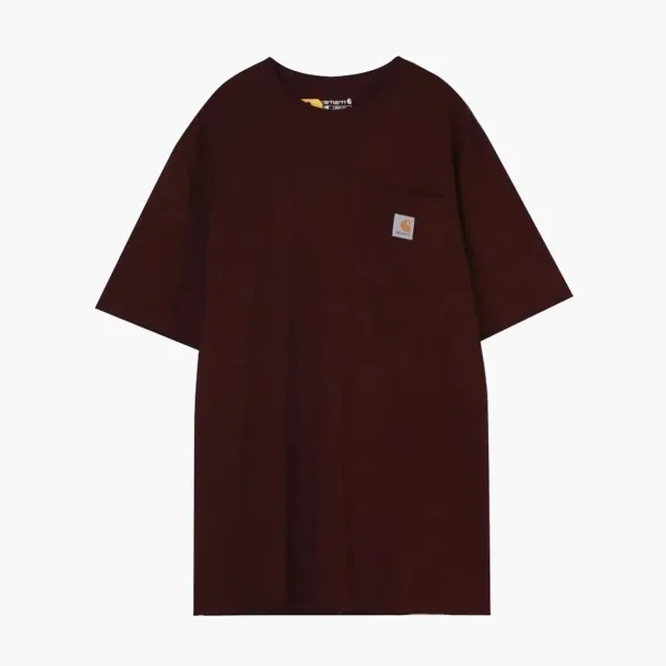 Carhartt K87 Heavyweight Pocket T-Shirt Burgundy