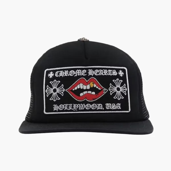Chrome Hearts Chomper Hollywood Trucker Hat Black