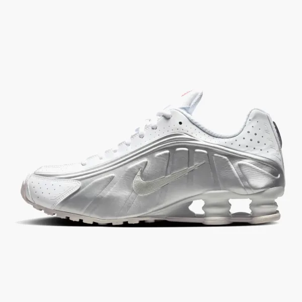 Nike Shox R4 White Metallic Silver