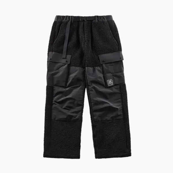 Spyder x C.P. Company Long-Pile Fleece Knit Casual Pants Black