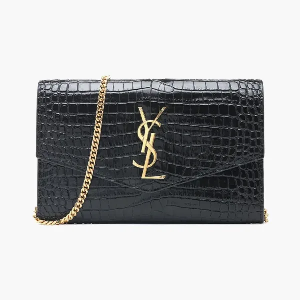 Saint Laurent BLACK Wallet with chain Black