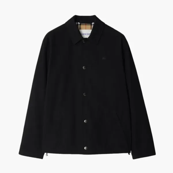 Burberry Gabardine Coach Jacket Black