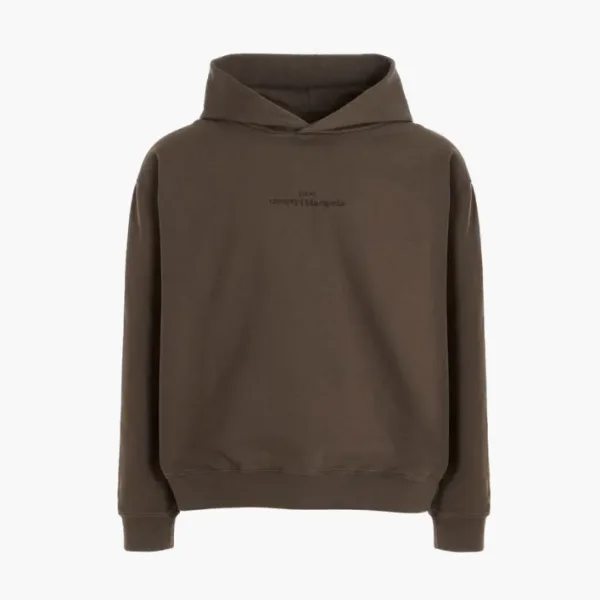 Maison Margiela Logo Embroidered Long-Sleeve Hoodie Military Olive