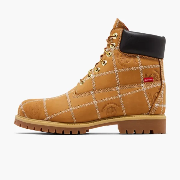 Timberland 6 Inch Premium Waterproof Boot x Supreme Patchwork - Wheat
