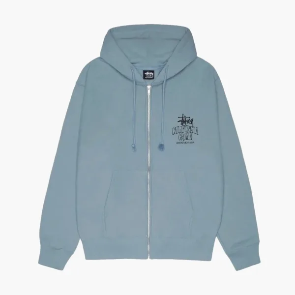 Stussy Cali Grown Zip Hoodie Slate