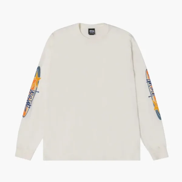 Stussy Two Star Long-Sleeve Tee Pigment Dyed Natural