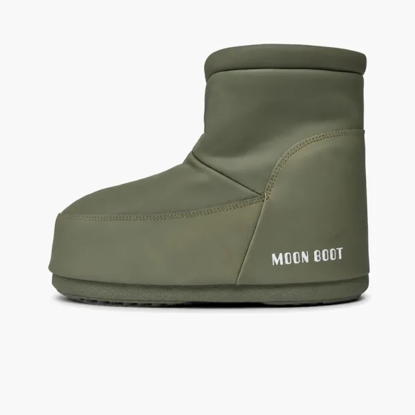 Moon Boot No Lace Rubber Boot Khaki