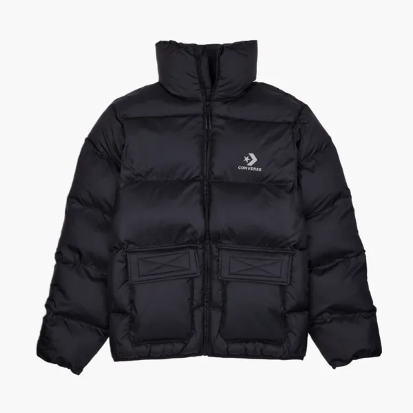 Converse Patch Pocket Puffer Puffer Jacket Black