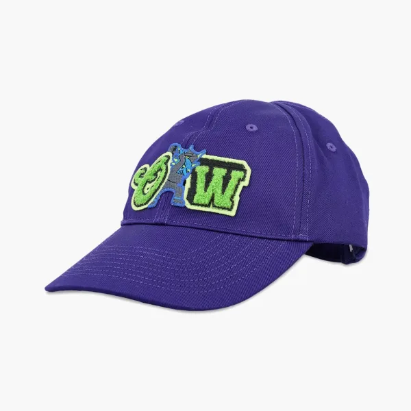 Off-White Varsity Baseball Cap Purple/Green Flou