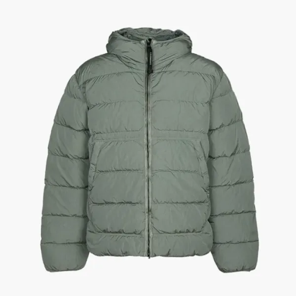 C.P. Company Quilted Jacket With Hood Grey