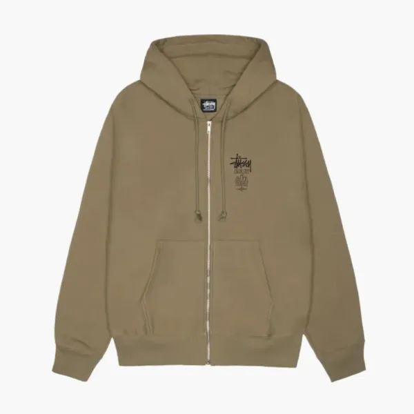 Stussy Swim Out Zip Hoodie Brown