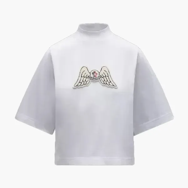 Moncler x Palm Angels Mock Neck Wings T-Shirt White